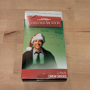 Christmas Vacation Clark Griswold 2 Pair Christmas Socks Size 9-11
